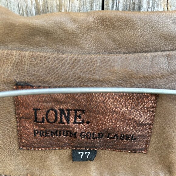 Women's Genuine Tan/Brown Leather Jacket - Picture 4 of 4